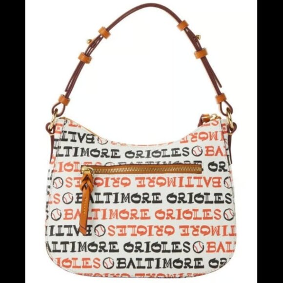 Dooney & Bourke MLB Baltimore Orioles Small Kiley Hobo Shoulder Bag - Picture 4 of 12
